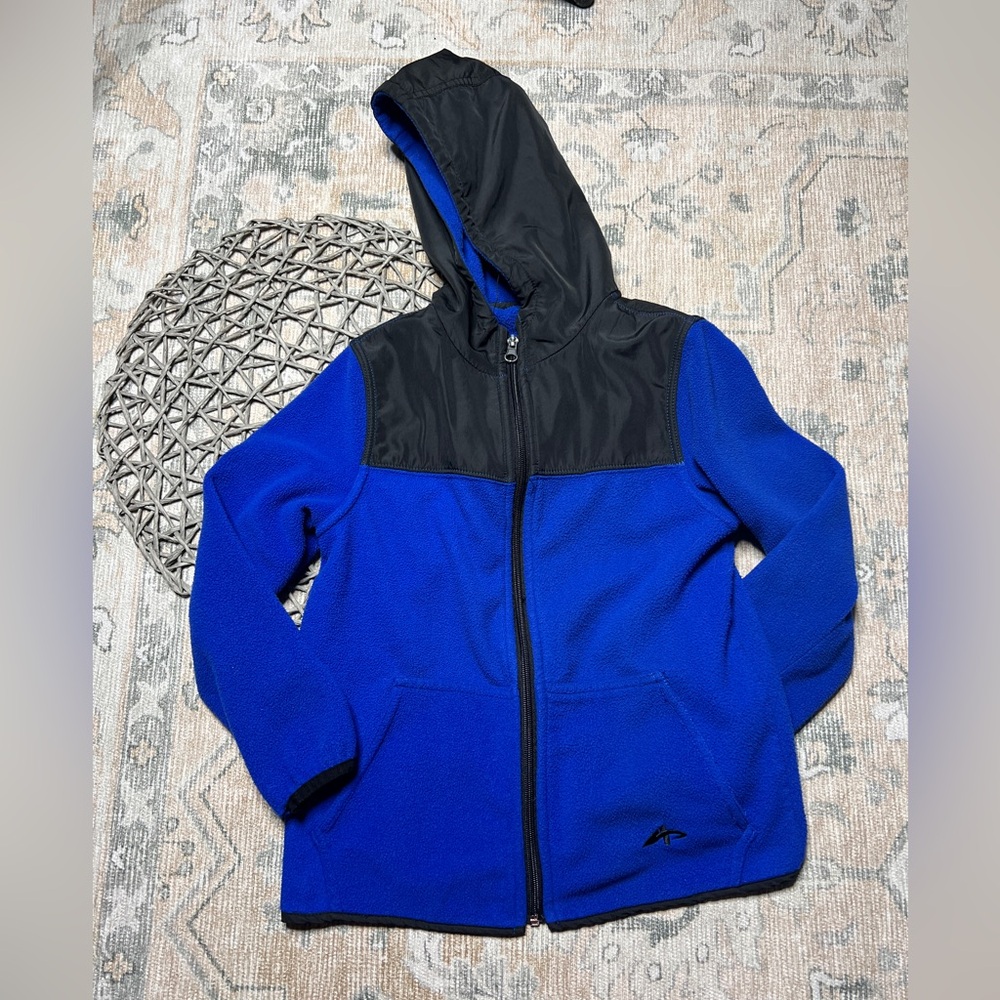 Athletech Kids Royal Blue and Black Zip Hoodie
